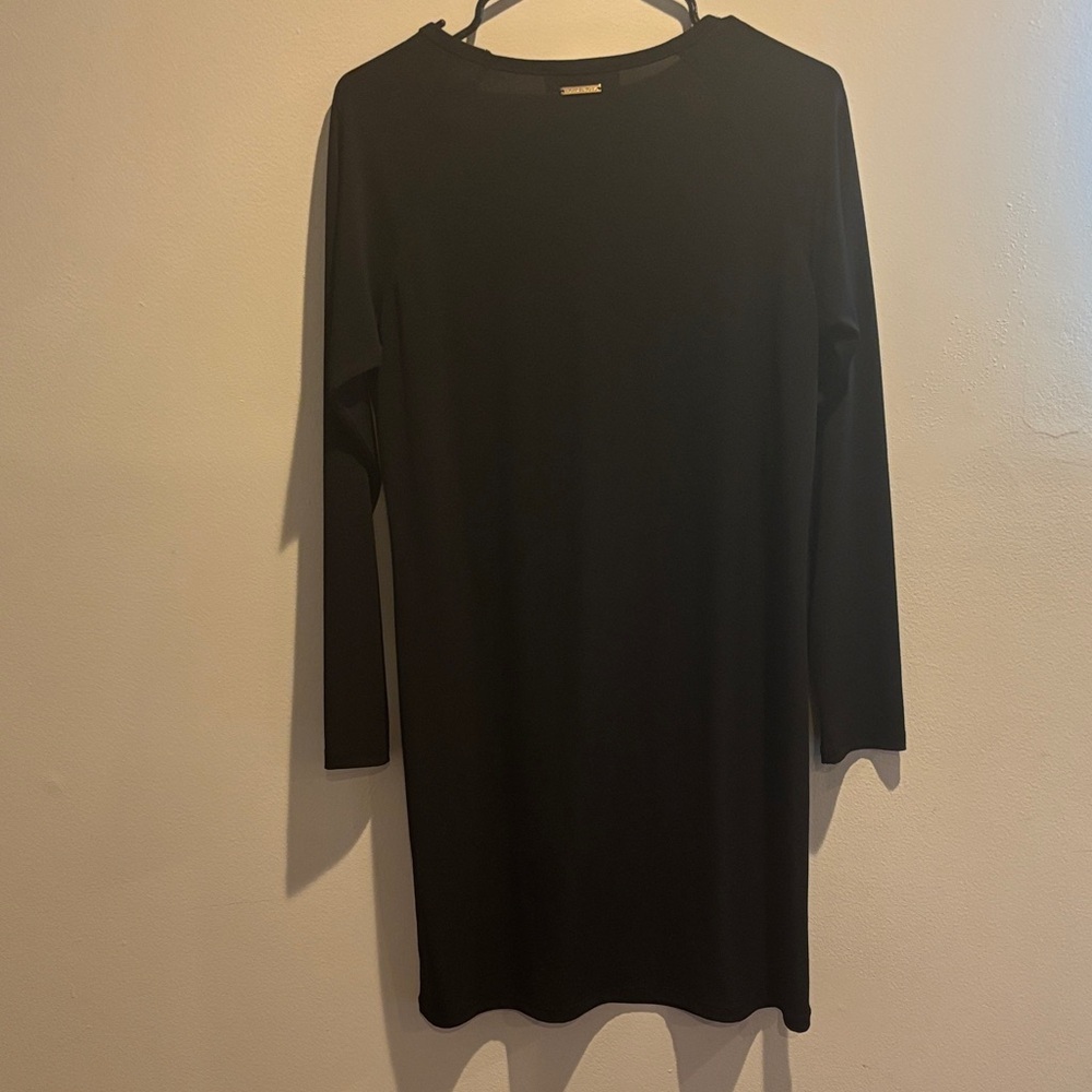 Michael Kors Black Long Sleeve Dress with Eyelet Accents size M - Picture 6 of 6